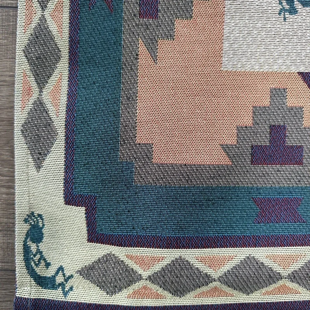 Kokopelli‎ Tapestry Wall Art Lizards Desert Wooden Rod 37x25